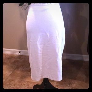 White knit pencil skirt